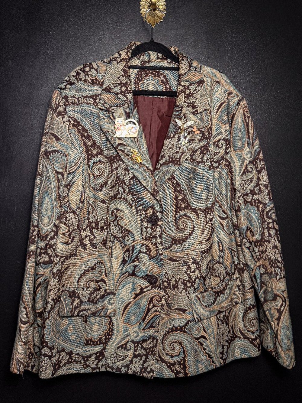Upcycled Paisley Blazer